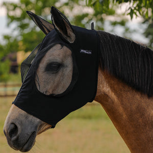 AG00194-MASCHERA ANTI MOSCHE IN ELASTAN E RETINA COPRIORECCHIE TECH