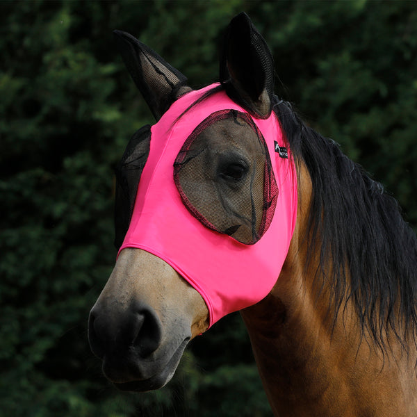 AG00194-MASCHERA ANTI MOSCHE IN ELASTAN E RETINA COPRIORECCHIE TECH