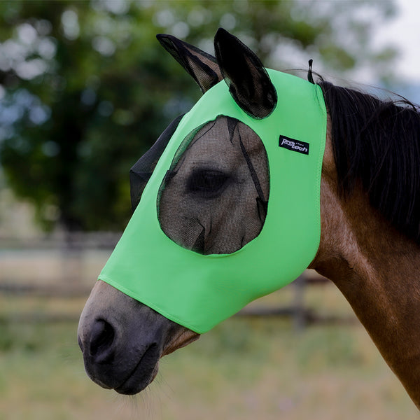 AG00194-MASCHERA ANTI MOSCHE IN ELASTAN E RETINA COPRIORECCHIE TECH