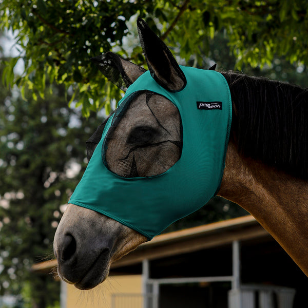 AG00194-MASCHERA ANTI MOSCHE IN ELASTAN E RETINA COPRIORECCHIE TECH