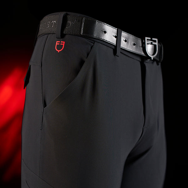 ET06780- PANTALONE SLIM FIT UOMO EQUESTRO RIDERTECHNOLOGY CUCITURE TERMOSALDATE