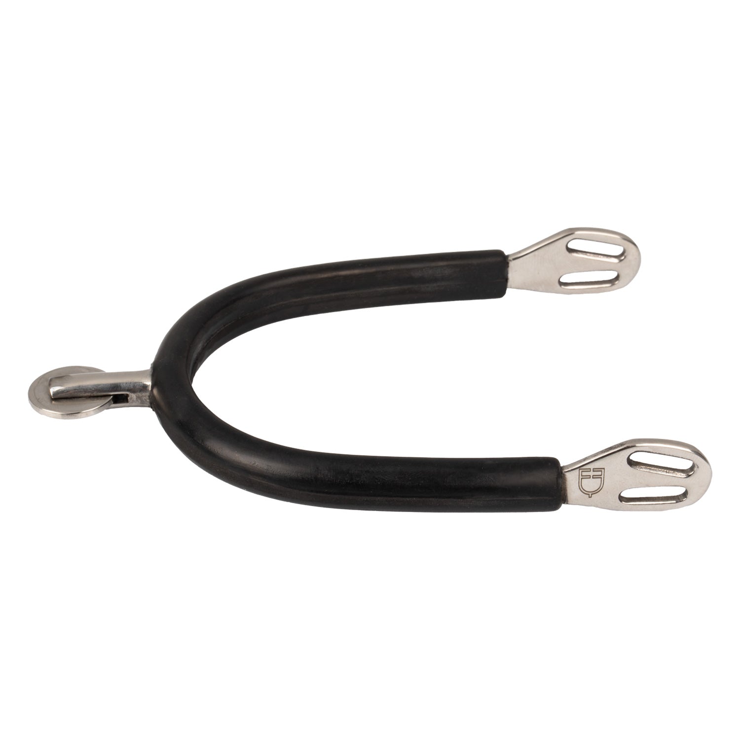 SR00076 - SPERONI INOX RICOPERTI GOMMA CON ROTELLA LISCIA ORIZZONTALE