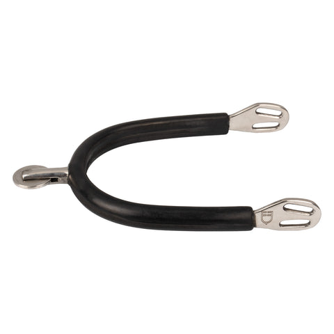 SR00076 - SPERONI INOX RICOPERTI GOMMA CON ROTELLA LISCIA ORIZZONTALE