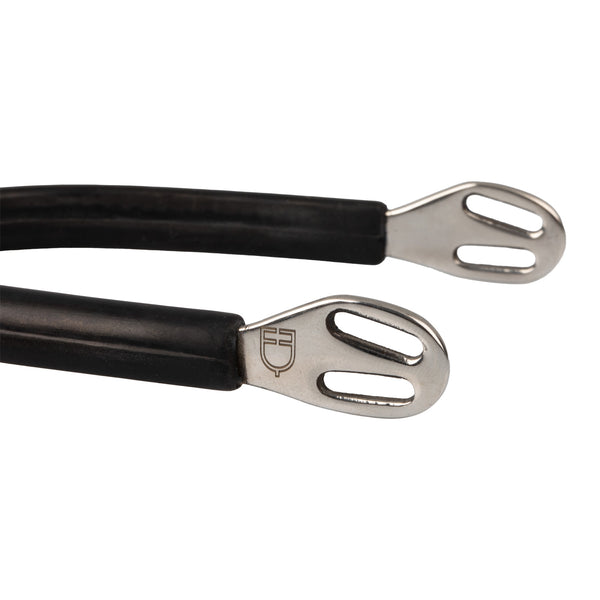 SR00076 - SPERONI INOX RICOPERTI GOMMA CON ROTELLA LISCIA ORIZZONTALE