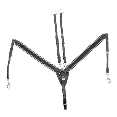 PE00603 - PETTORALE + MARTINGALA CUOIO DOPPIATO UKE