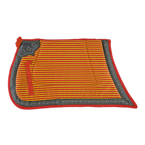 SS00111 - SOTTOSELLA COTONE IMBOTTITO C/FINITURE IN CUOIO SPAGNOLO